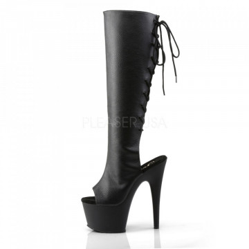 Pleaser ADORE-2018 Blk Faux Leather/Blk Matte
