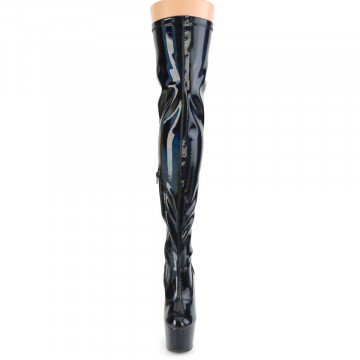 Pleaser ADORE-3000HWR Blk Str. Holo/Blk Holo