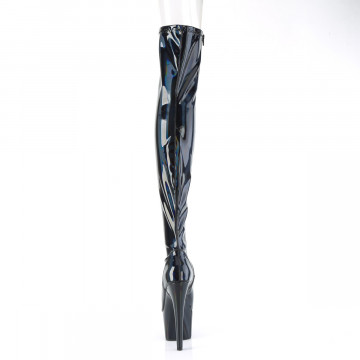 Pleaser ADORE-3011HWR Blk Str. Holo/Blk Holo