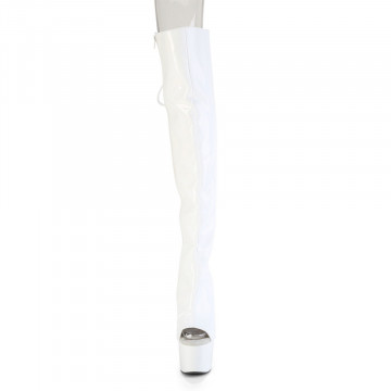Pleaser ADORE-3019HWR Wht Str. Holo/Wht Holo