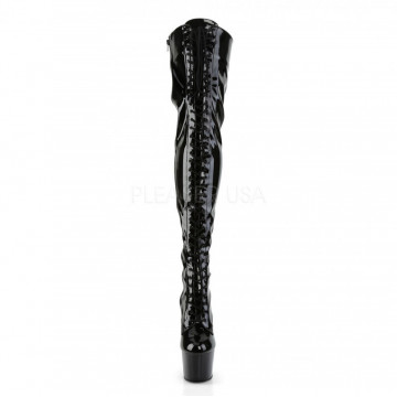 Pleaser ADORE-3023 Blk Str Pat/Blk