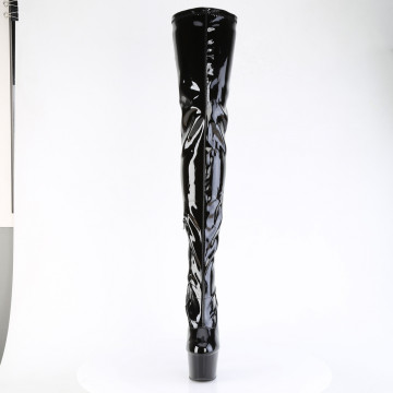 Pleaser ADORE-4000SLT Blk Str Pat/Blk