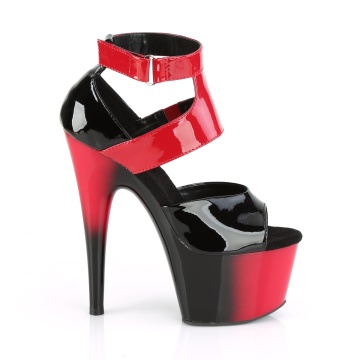 Pleaser ADORE-700-16 Blk-Red Pat/Red-Blk