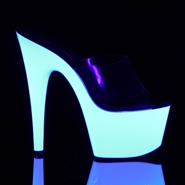 Pleaser ADORE-701UV Clr/Neon Wht