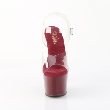 Pleaser ADORE-708 Clr/Burgundy