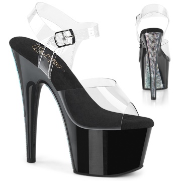 Pleaser ADORE-708CRS-2 Clr/Blk-Slv RS - Img 1