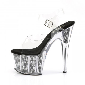 Pleaser ADORE-708SRS Clr/Blk SRS