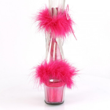 Pleaser ADORE-724F Clr-H. Pink Fur/H. Pink Fur