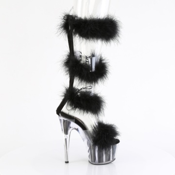 Pleaser ADORE-728F Clr-Blk Fur/M