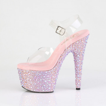Sandali Exotic Pleaser BEJEWELED-708MS Clr/B. Pink Multi RS
