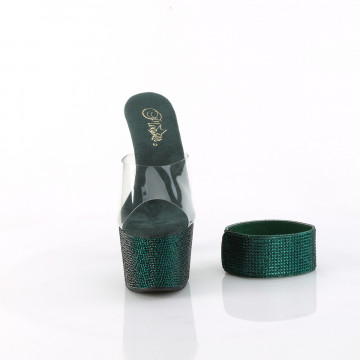 Pleaser BEJEWELED-712RS Clr/Emerald Green RS