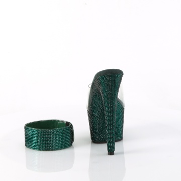 Pleaser BEJEWELED-712RS Clr/Emerald Green RS