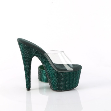 Pleaser BEJEWELED-712RS Clr/Emerald Green RS