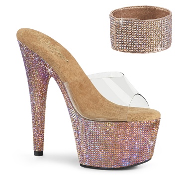 Pleaser BEJEWELED-712RS Clr/Rose Gold Multi RS