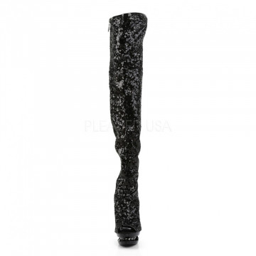Pleaser BLONDIE-R-3011 Blk Sequins/Blk