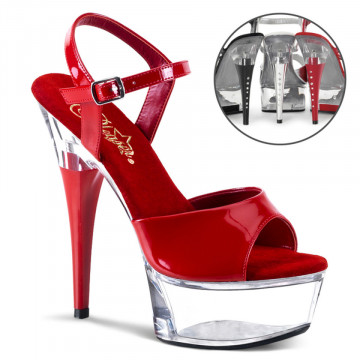 Pleaser CAPTIVA-609 Red Pat/Clr 7us 37eu