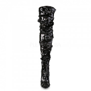 Pleaser COURTLY-3011 Blk Sequins