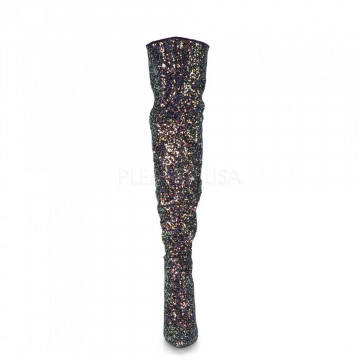 Pleaser COURTLY-3015 Blk Multi Glitter