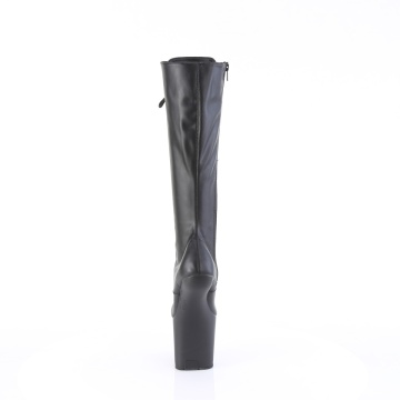 Pleaser CRAZE-2023 Blk Str. Faux Leather/Blk Matte
