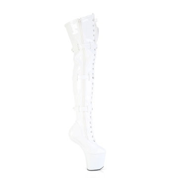 Pleaser CRAZE-3028 Wht Str. Pat/Wht