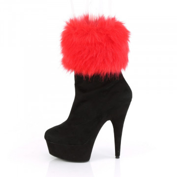 Pleaser DELIGHT-1000 Blk Faux Suede/Blk Faux Suede