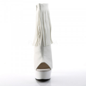 Pleaser DELIGHT-1019 Wht Faux Leather/Wht