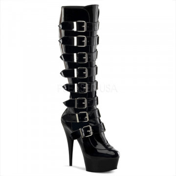 Pleaser DELIGHT-2049 Blk Pat/Blk