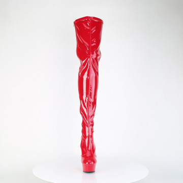 Pleaser DELIGHT-4000 Red Str Pat/Red