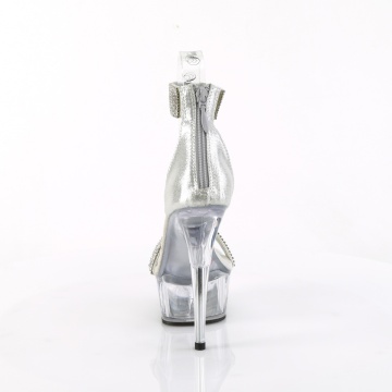 Pleaser DELIGHT-641 Slv Shimmery Fabric/Clr