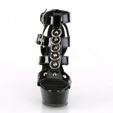Pleaser DELIGHT-658 Blk Pat/Blk