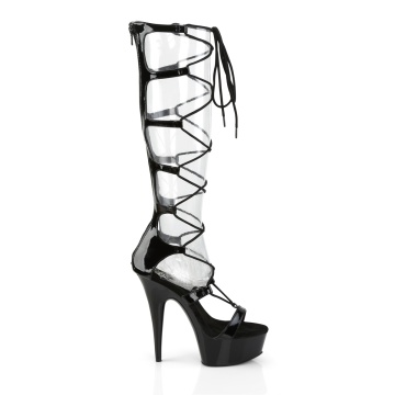 Pleaser DELIGHT-698 Blk Pat/Blk