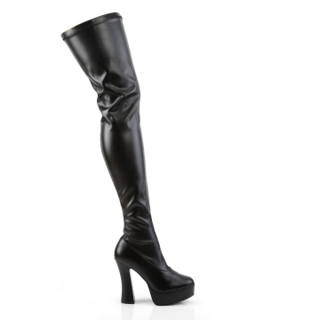Pleaser ELECTRA-3000Z Blk Str Faux Leather