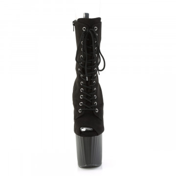 Pleaser ENCHANT-1041FS Blk Faux Suede/Blk Matte