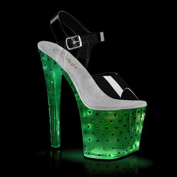 Pleaser ENCHANT-708T-LT Clr/Clr-Slv