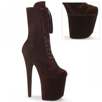 Pleaser FLAMINGO-1045VEL Brown Velvet/M