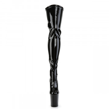 Pleaser FLAMINGO-3063 Blk Str Pat/Blk