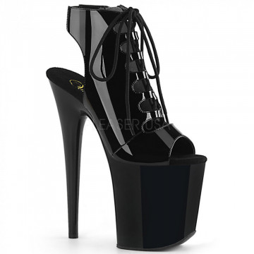 Pleaser FLAMINGO-800-20 Blk Pat/Blk