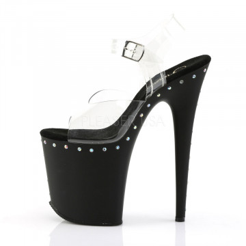 Pleaser FLAMINGO-808ABLS Clr/Blk Matte