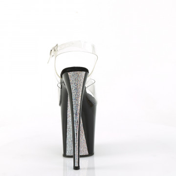 Pleaser FLAMINGO-808CRS-2 Clr/Blk-Slv RS
