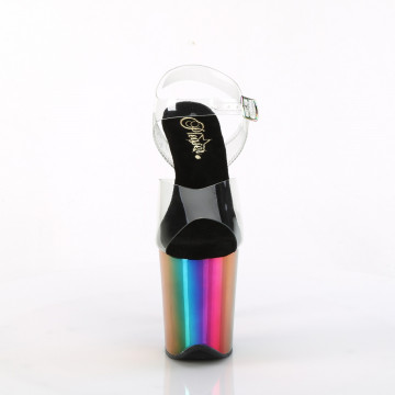 Pleaser FLAMINGO-808RC Clr/Rainbow Chrome