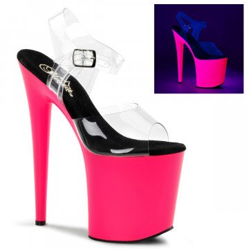 Pleaser FLAMINGO-808UV Clr/Neon Pink