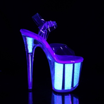 Pleaser FLAMINGO-808UVG Clr/Neon Opal Glitter