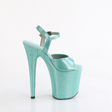 Pleaser FLAMINGO-809GP Aqua Glitter Pat/M