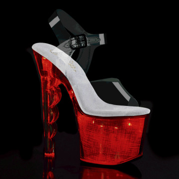 Pleaser FLASHDANCE-708SCH Clr/Slv Hologram