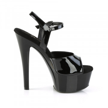 Pleaser GLEAM-609 Blk Pat/Blk