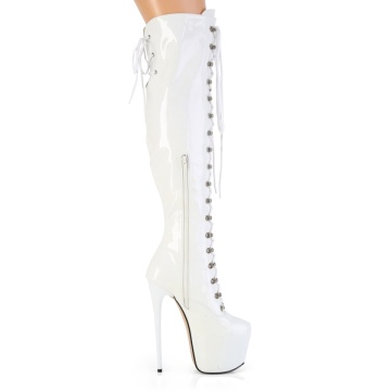 Pleaser JUBILANT-3012 Wht Str. Pat
