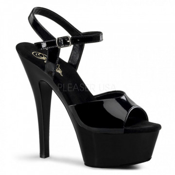 Pleaser KISS-209 Blk Pat/Blk Subito 9us 39eu