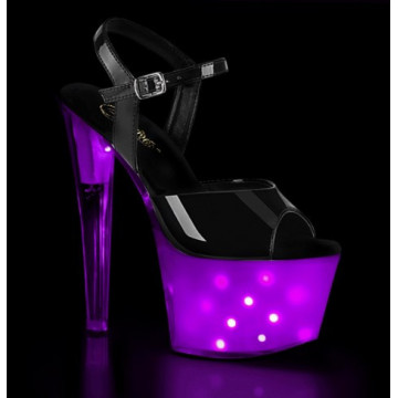 Pleaser Platform Shoes ILLUMTR709/B/WGLOW