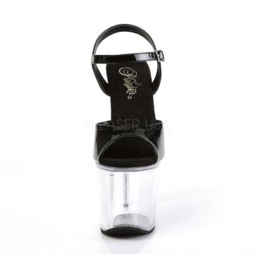 Sandali Pole dance Pleaser RADIANT-709 Blk Pat/Clr subito 38eu