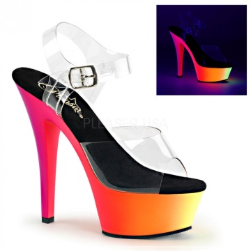 Pleaser RAINBOW-208UV Clr/Neon Multi Esposizione 37eu 7us subito